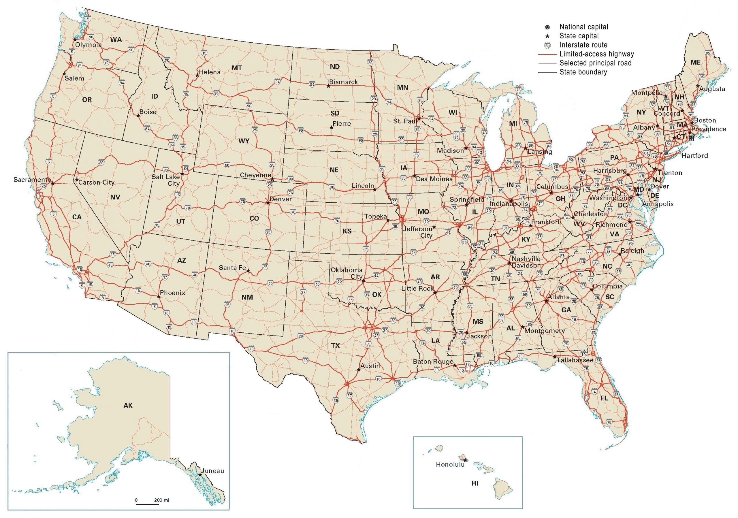 US Road Map Interstate Highways In The United States GIS Geography US Road Map Interstate Highways In The United States GIS Geography