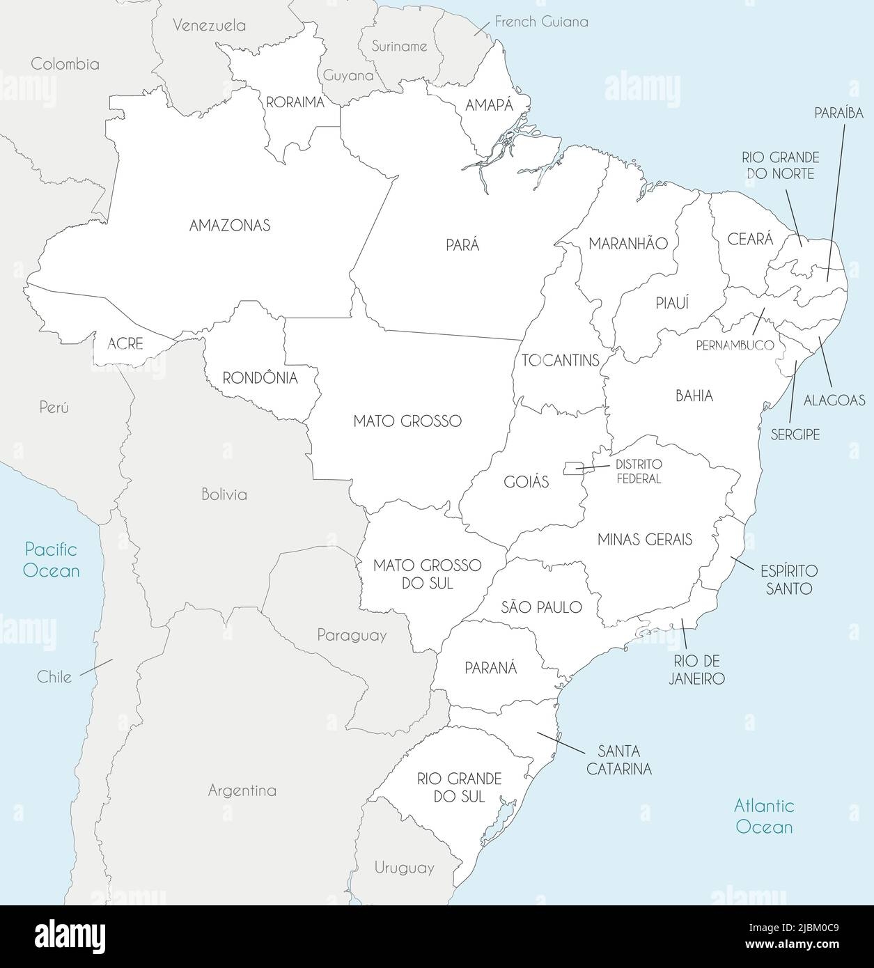 printable brazil map