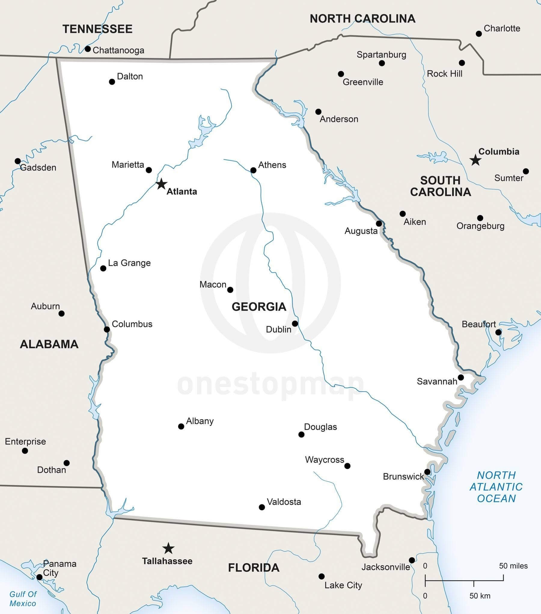 georgia printable map