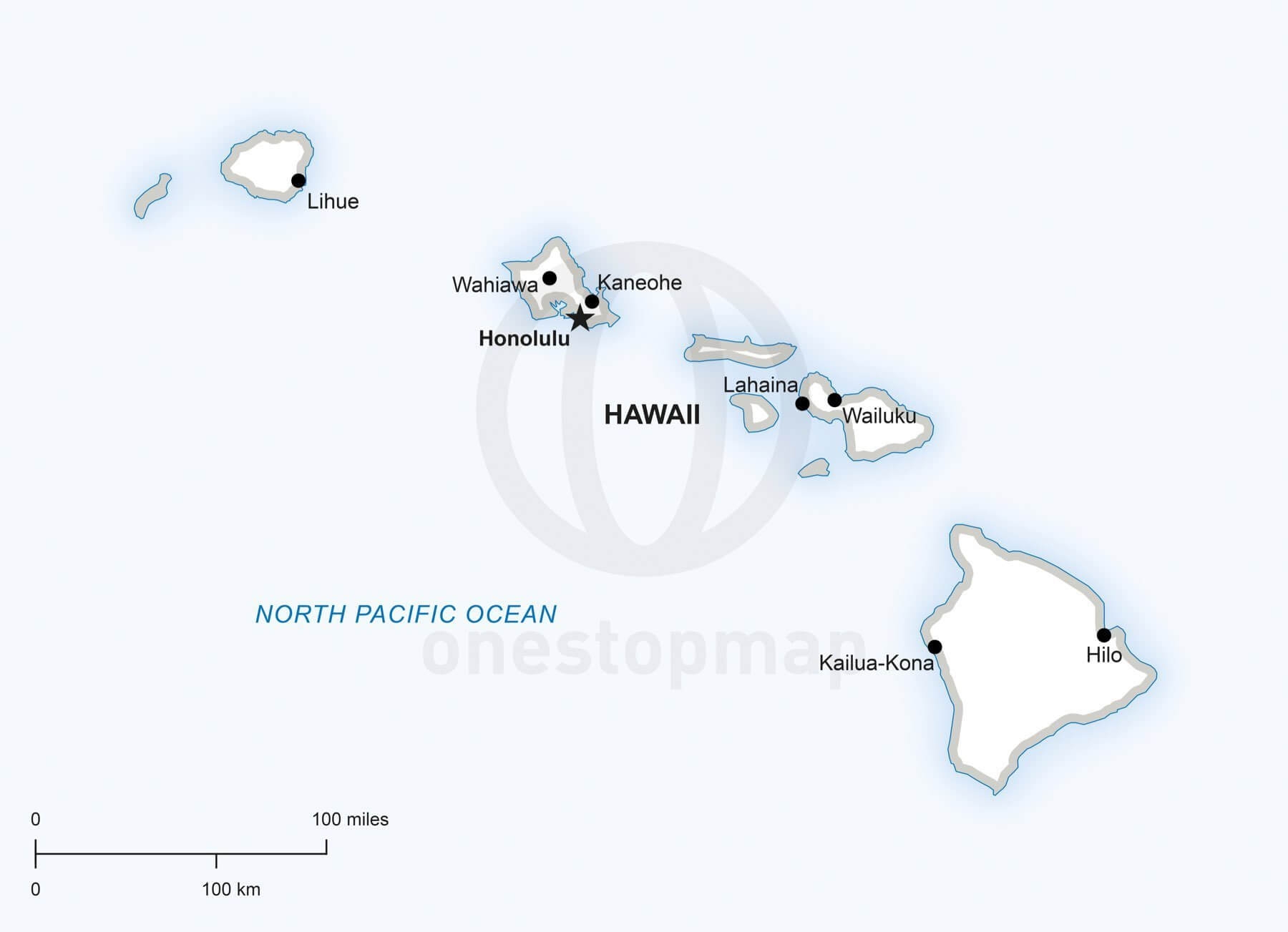 printable map of hawaii