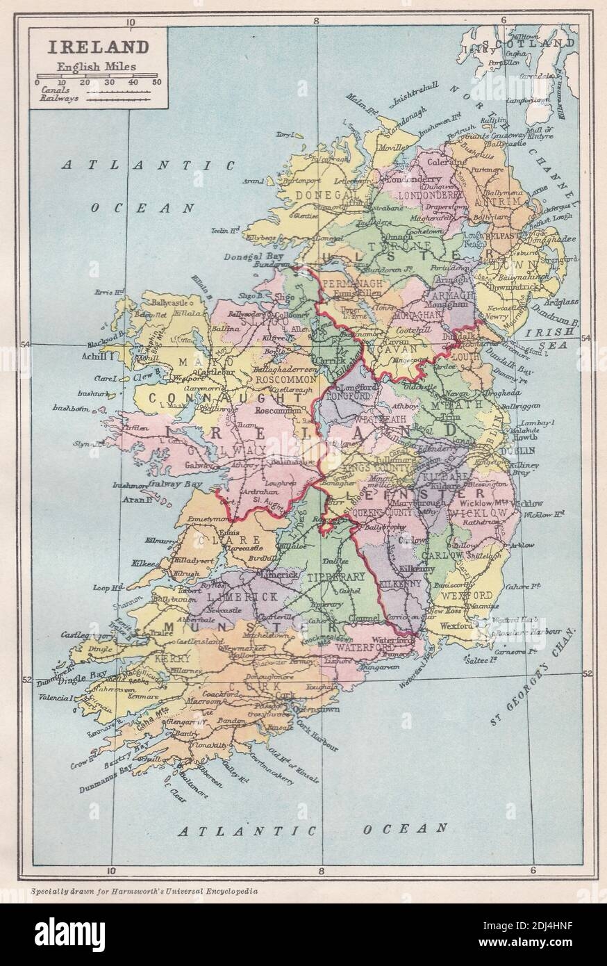 Printable Ireland Map 1900