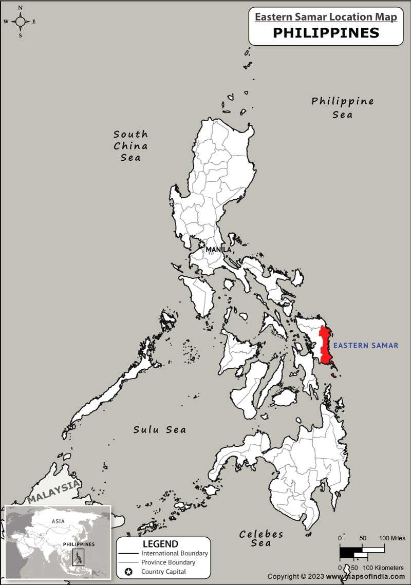 Where Is Eastern Samar Located In Philippines Eastern Samar Location Map In The Philippines