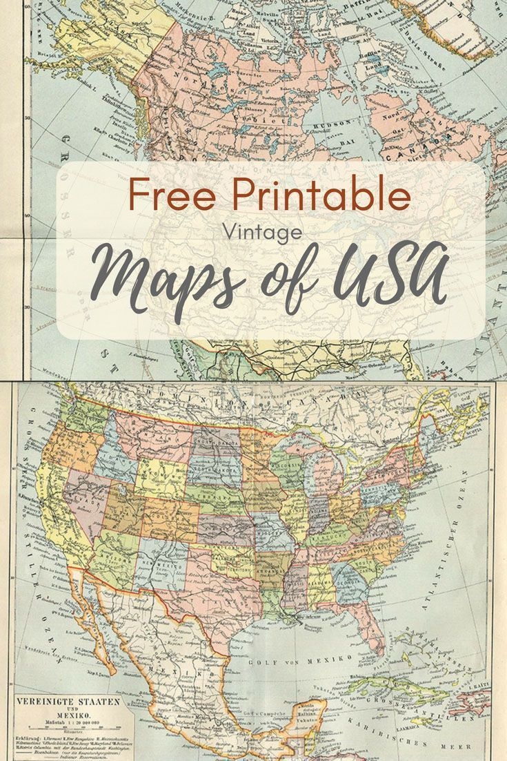 Wonderful Free Printable Vintage Maps To Download