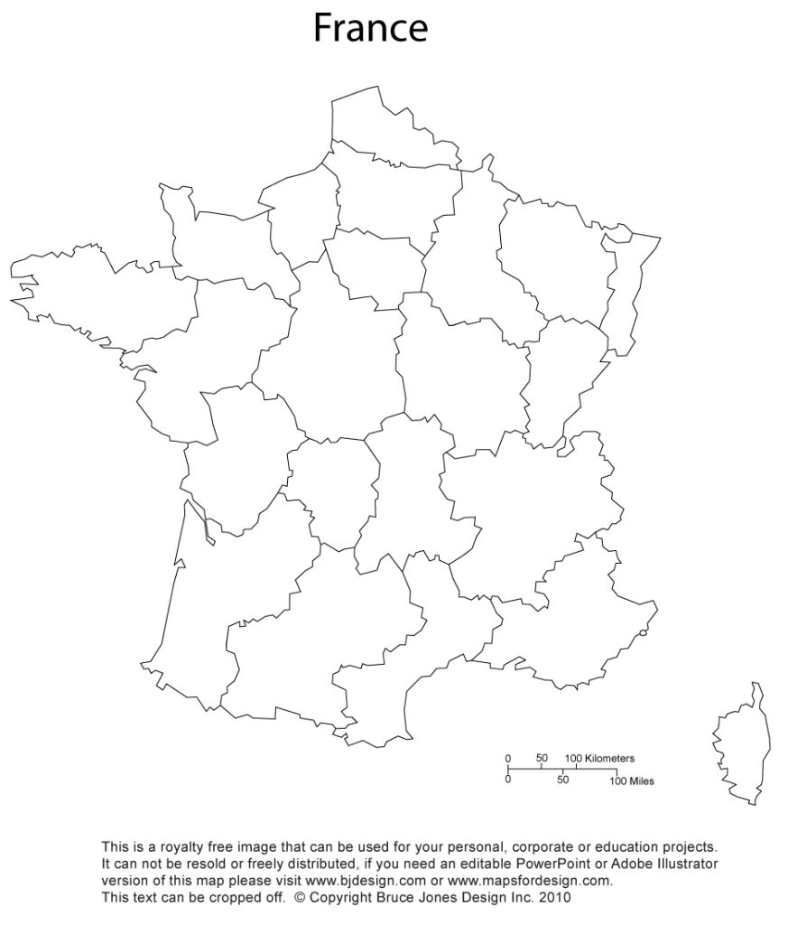 Printable France Map