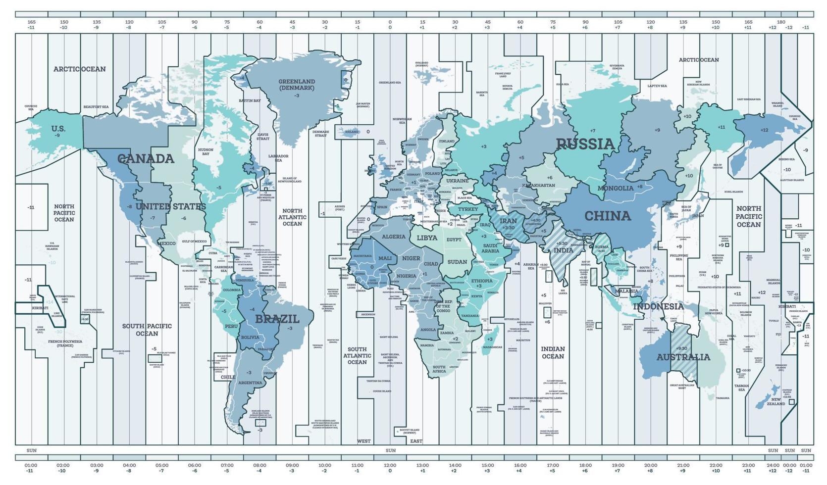 printable map of time zones