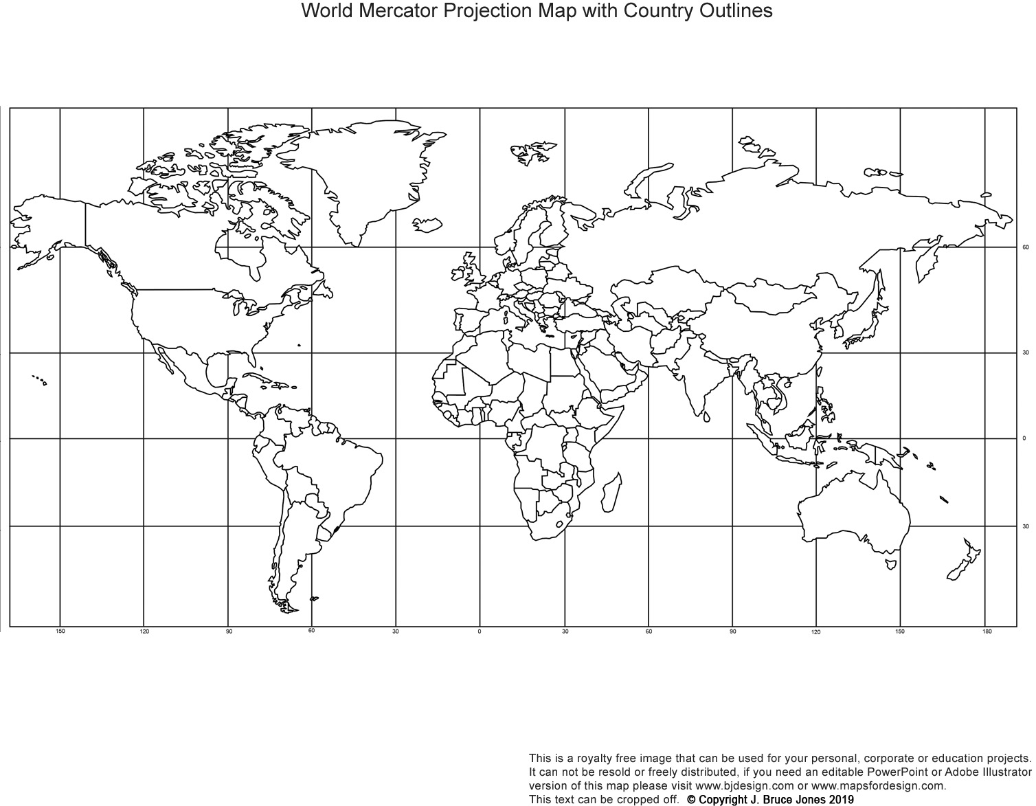 free printable map of the world