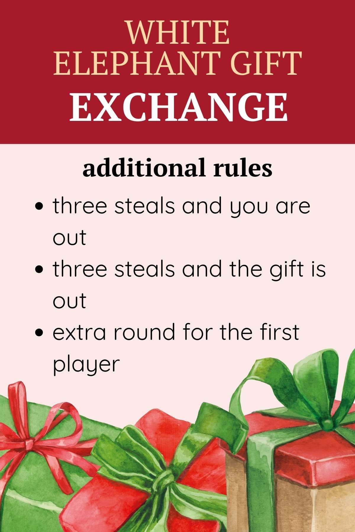 white elephant game rules printable