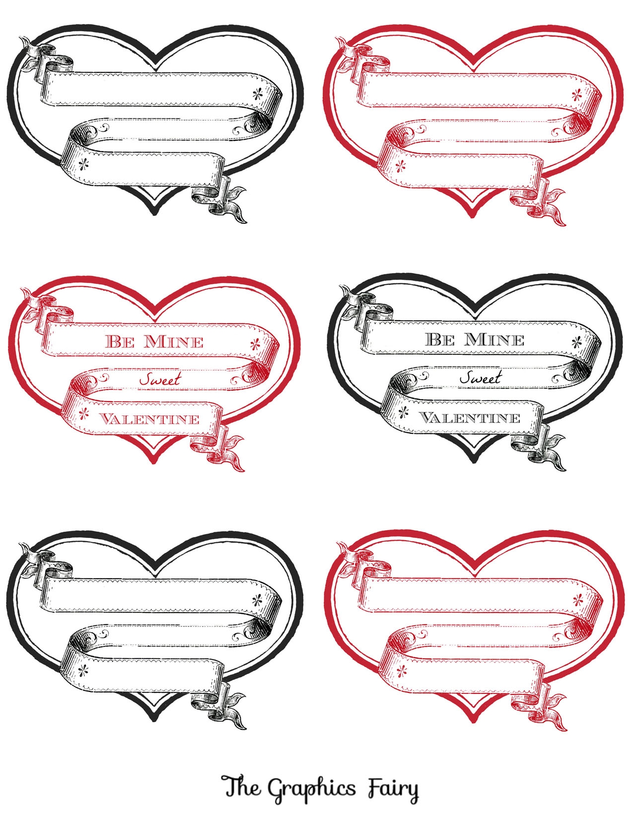 Free Printable Printable Valentine Hearts