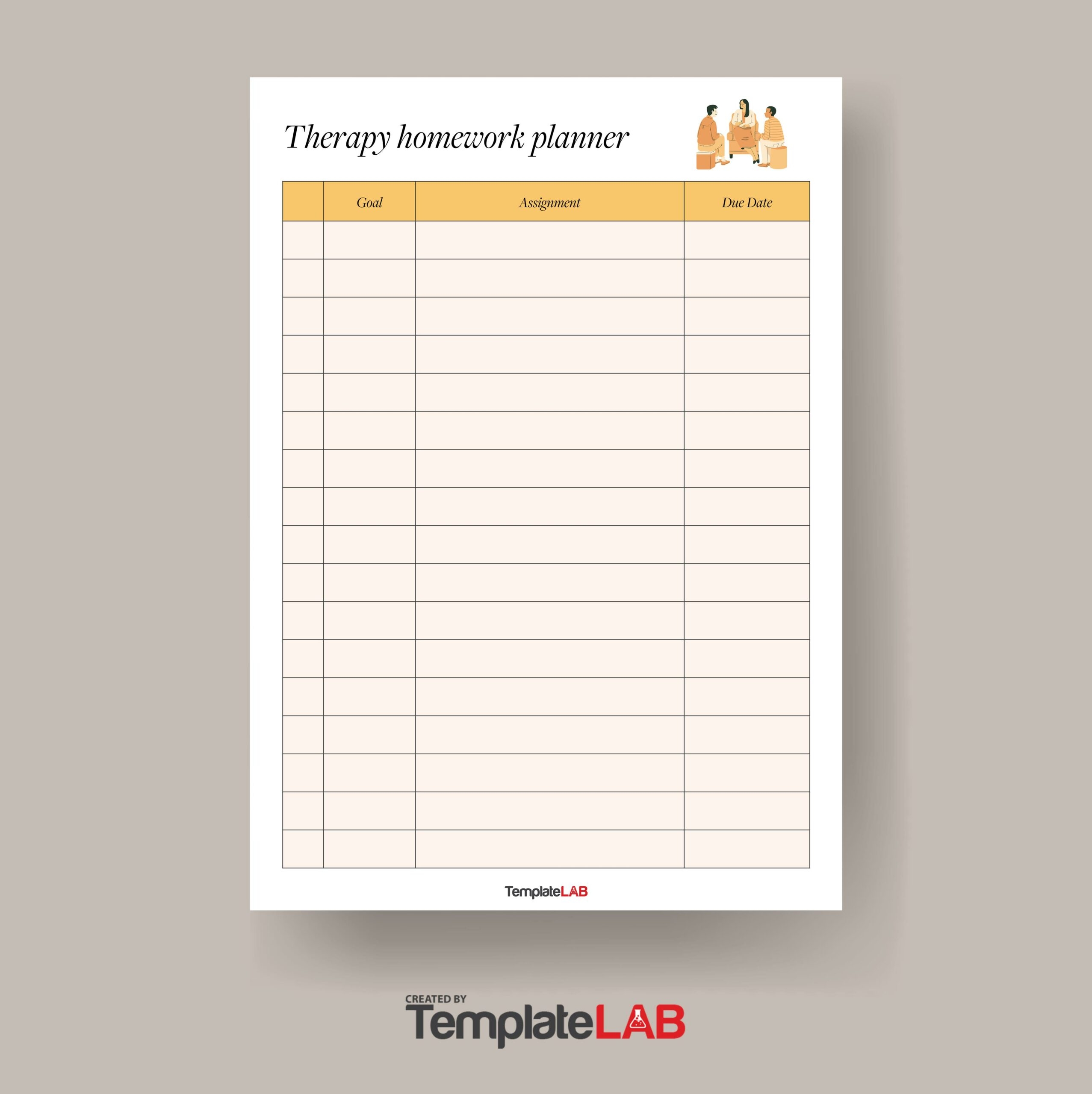 free printable assignment planner