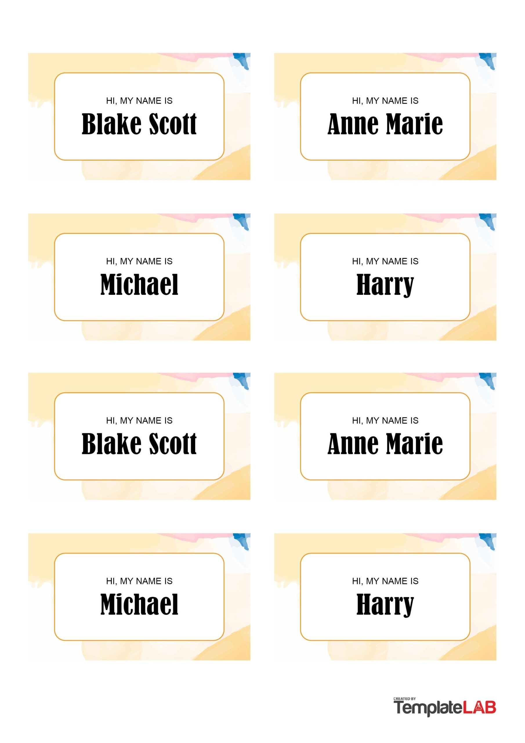 free printable name plate template