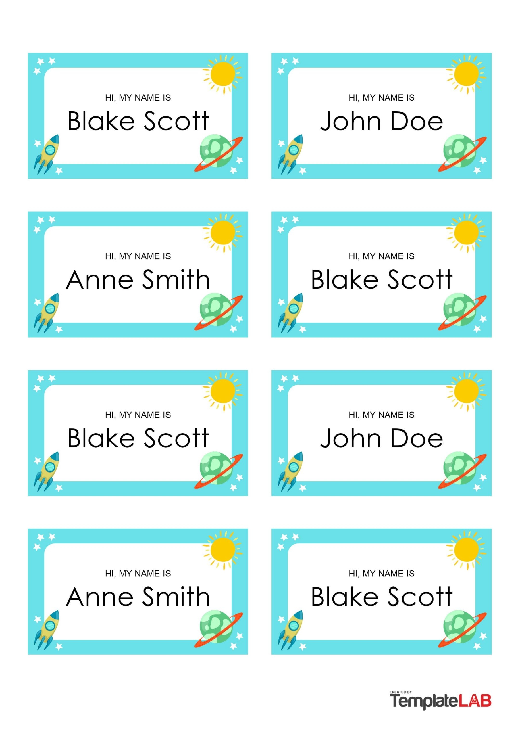Free Printable Name Plate Template