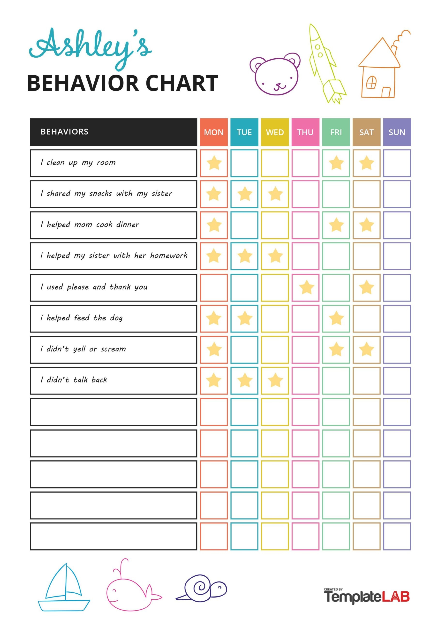Free Printable Behavior Charts