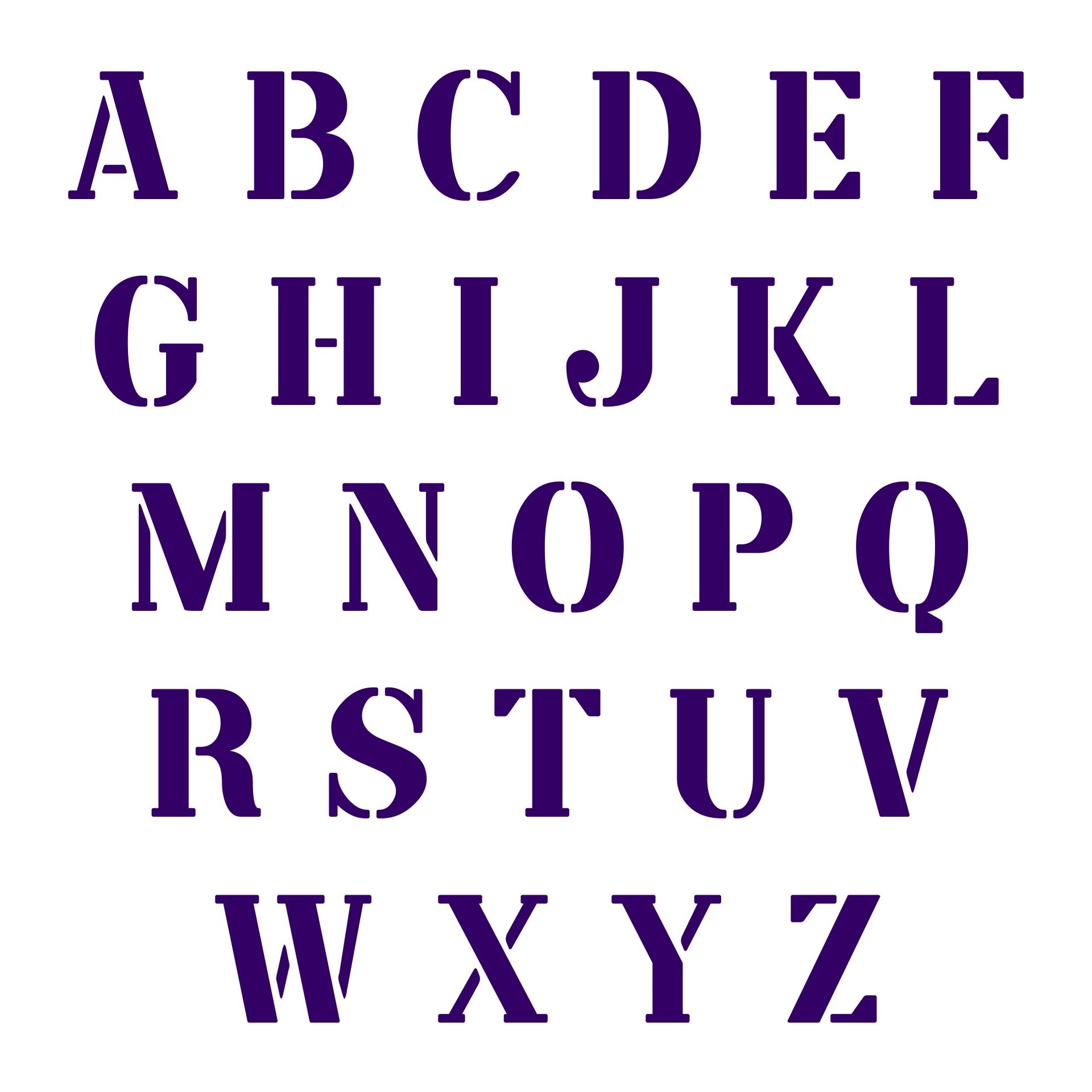 printable stencil letters free