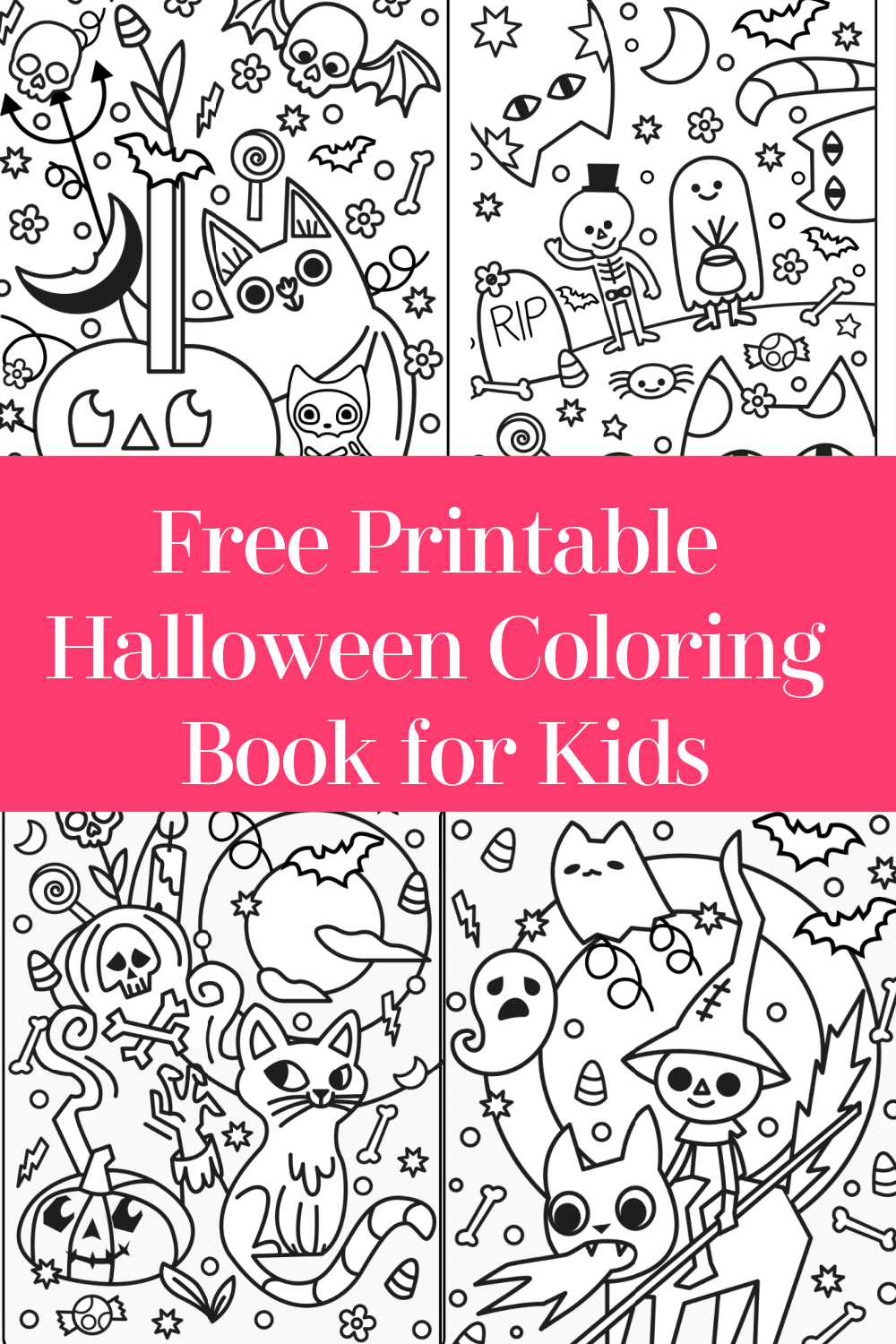 2 Free Printable Halloween Coloring Books For Kids No Strings 