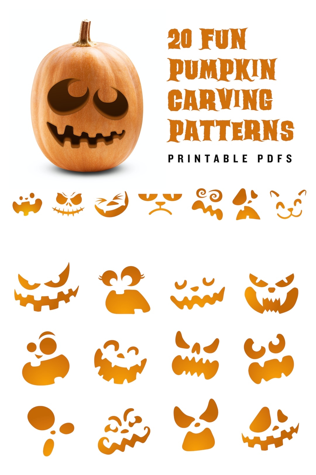 pumpkin carving ideas for kids printable