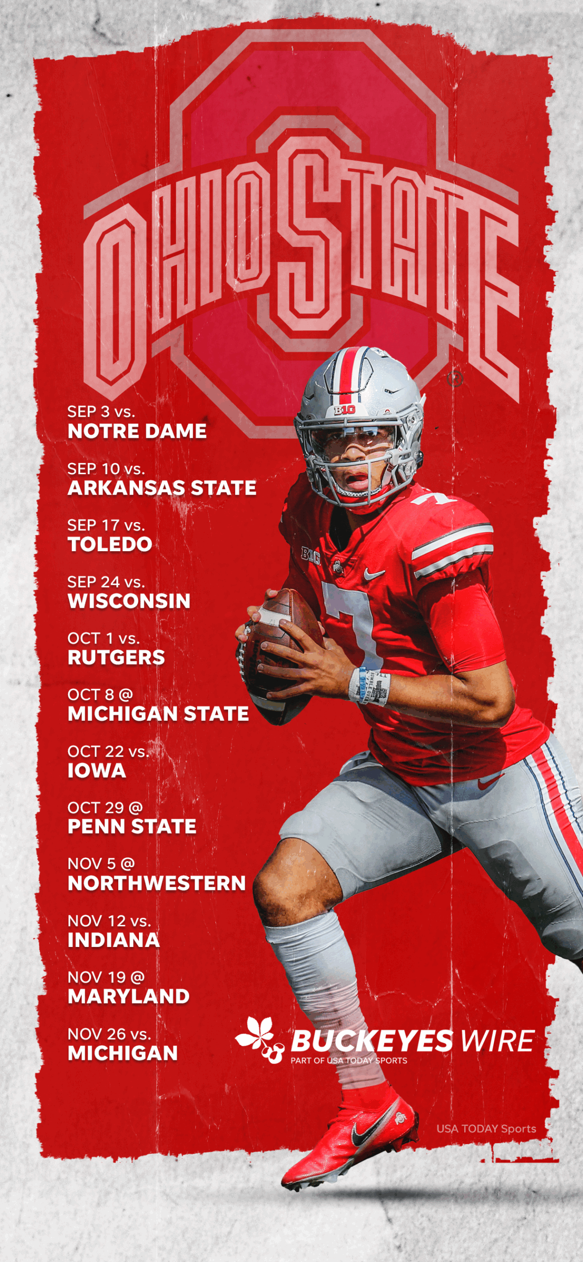 2022 Ohio State Football Schedule As Downloadable Wallpaper Worksheets Library