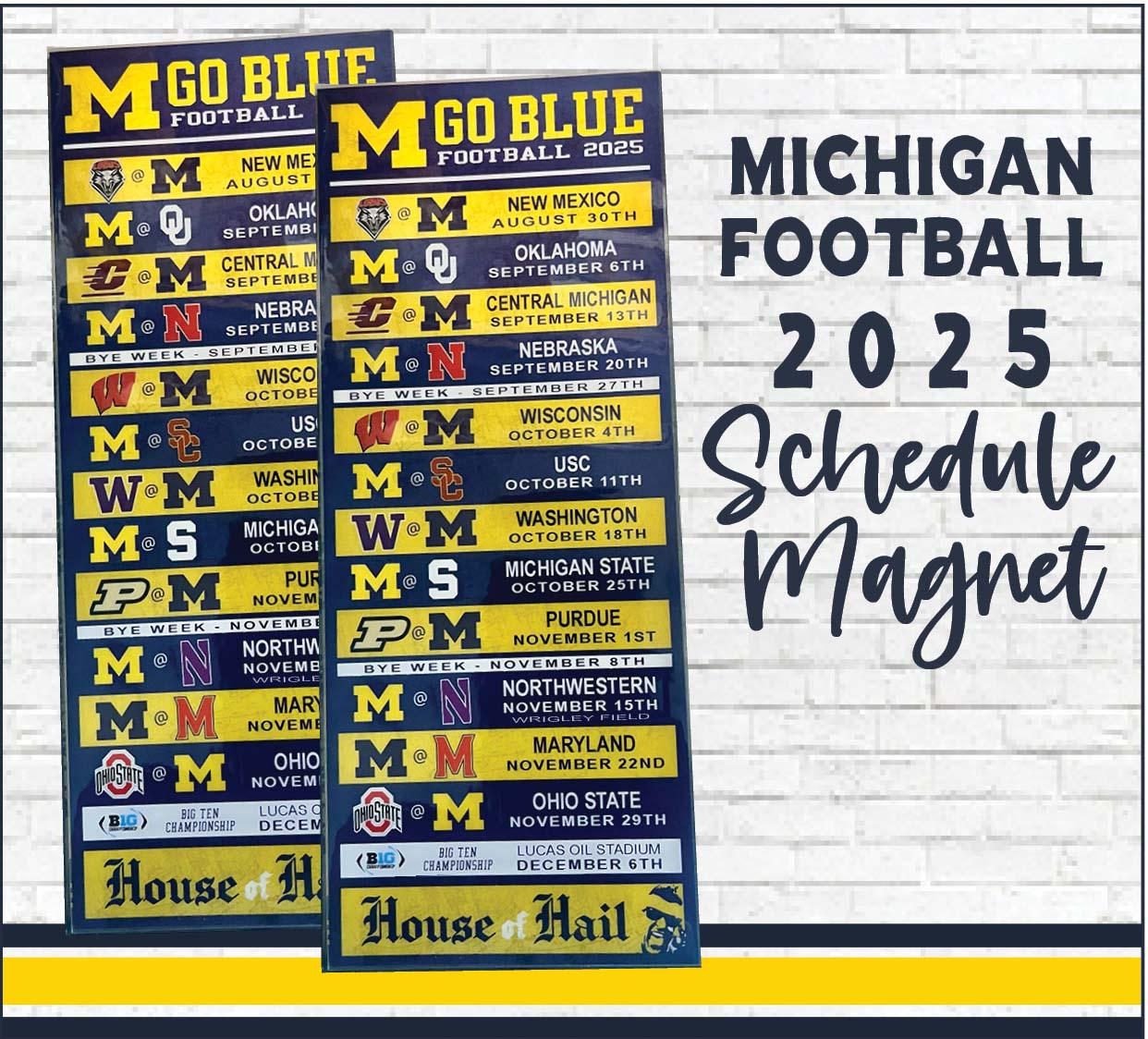 University Of Michigan Football Schedule Printable
