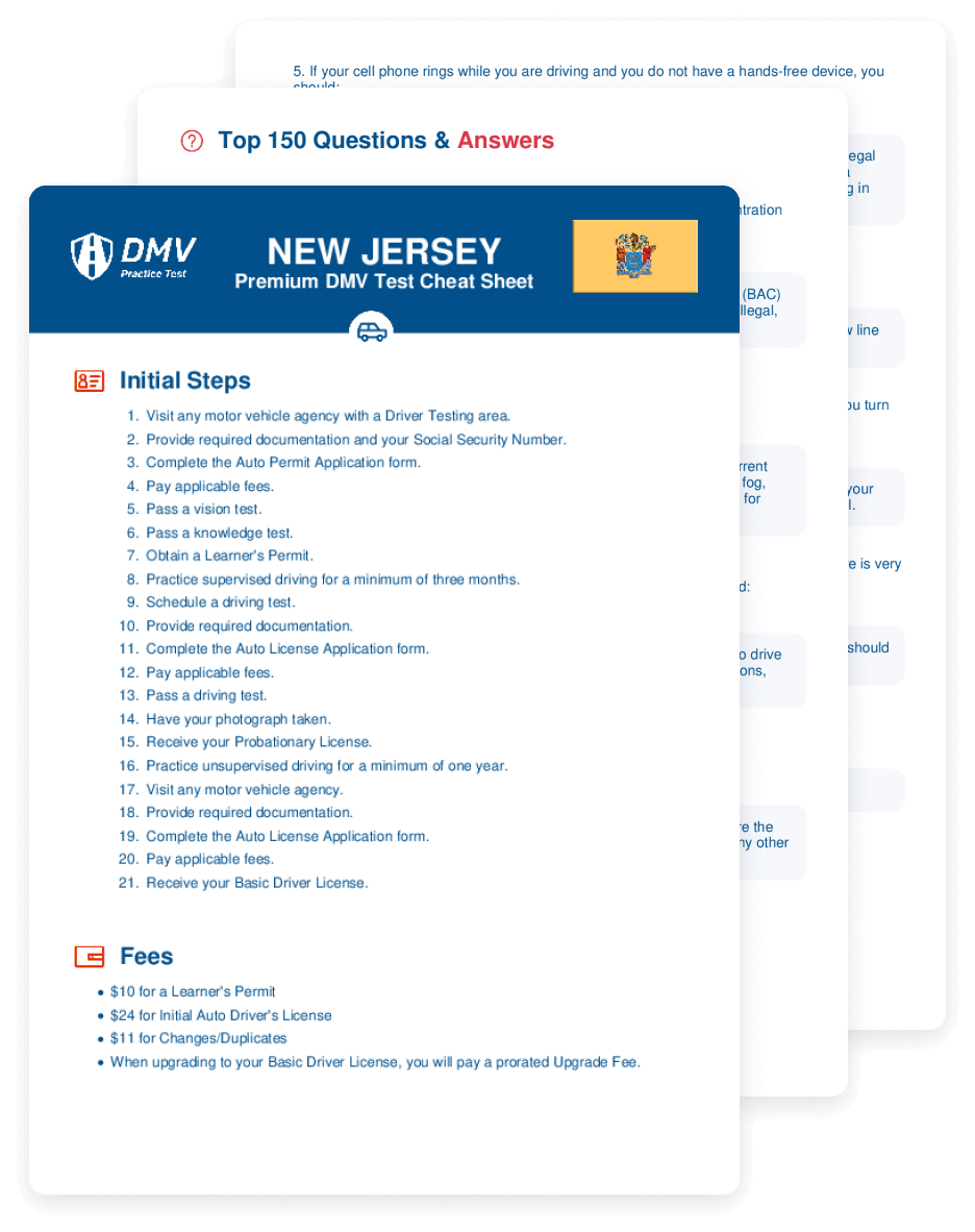 Nj Dmv Practice Test Printable