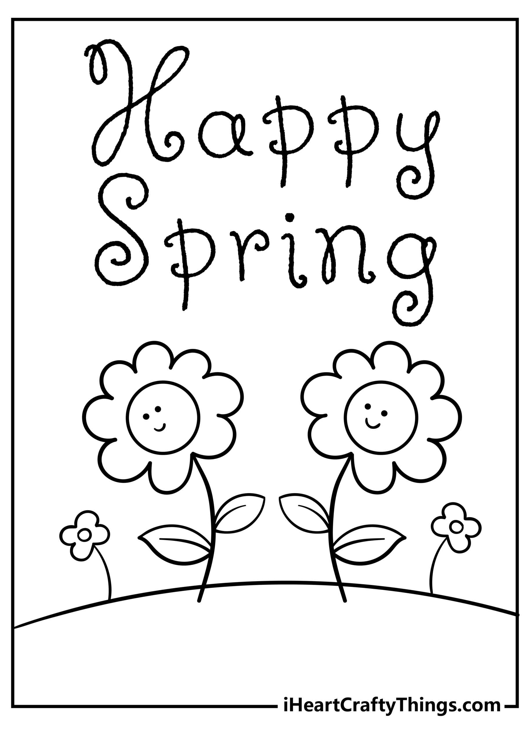 free printable full size spring coloring pages