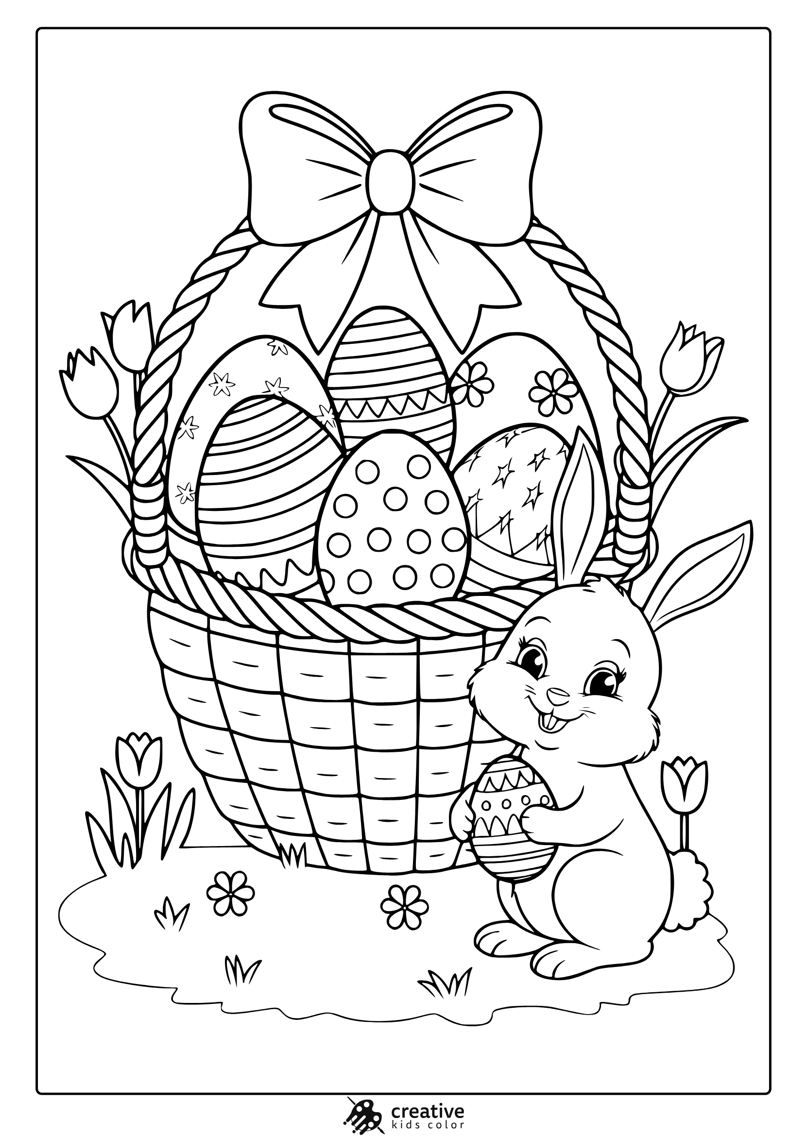 Coloring Pages For Easter Eggs Printable