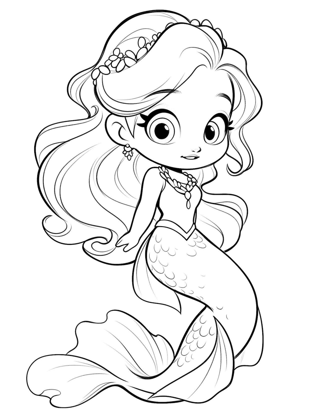 ariel coloring page printable