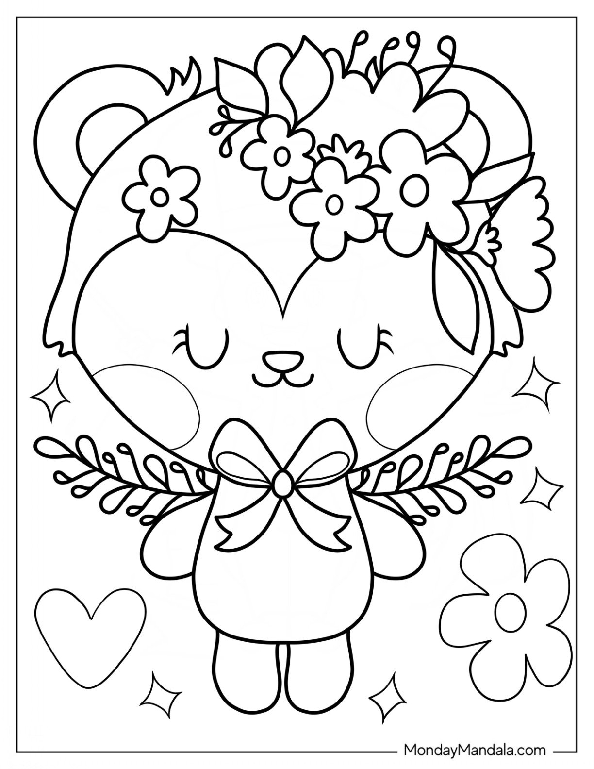 printable coloring spring