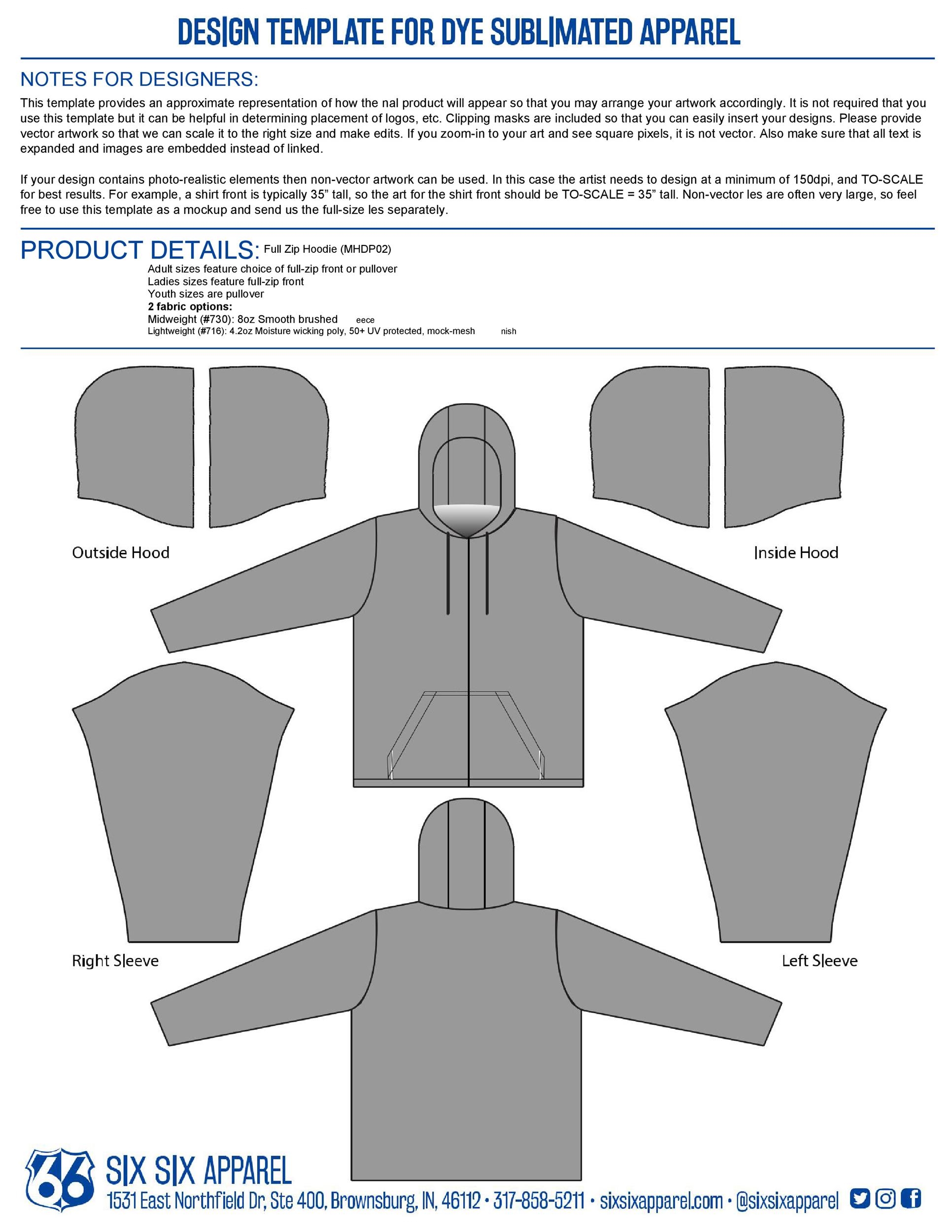 Printable Hoodie Design Template