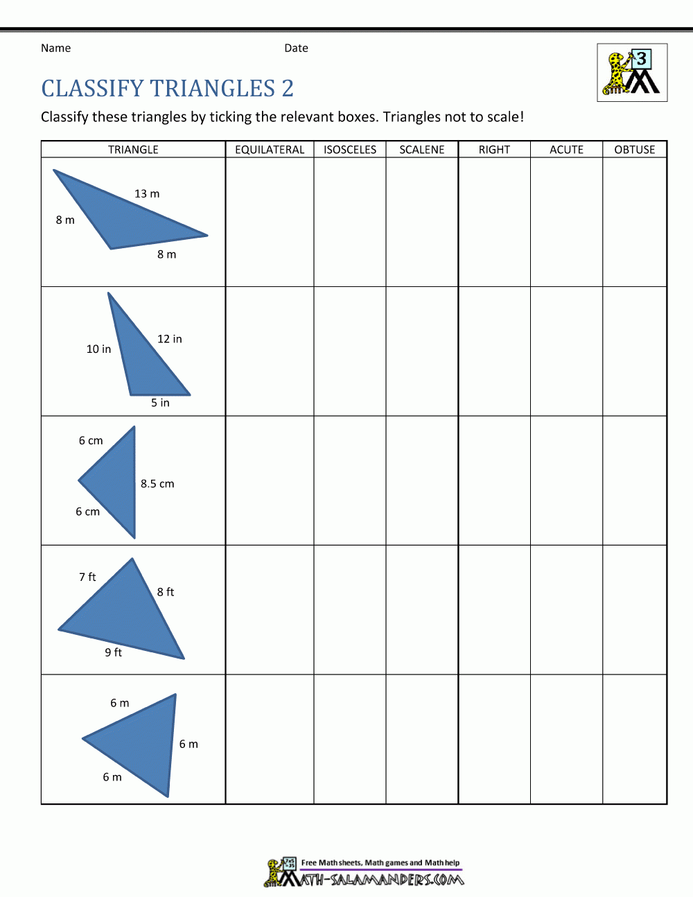 Geometry Printable Worksheets Free