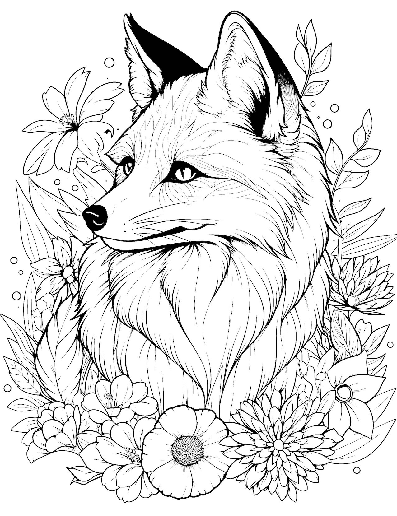 40 Creative Fox Coloring Pages For Kids And Adults Our Mindful Life