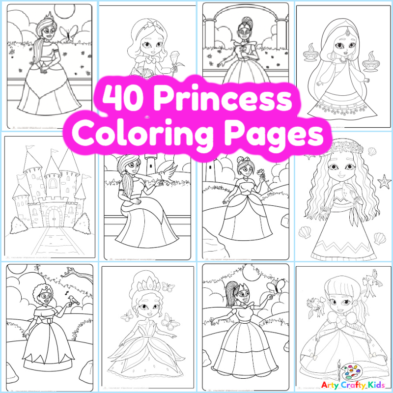 printable coloring pages of princesses