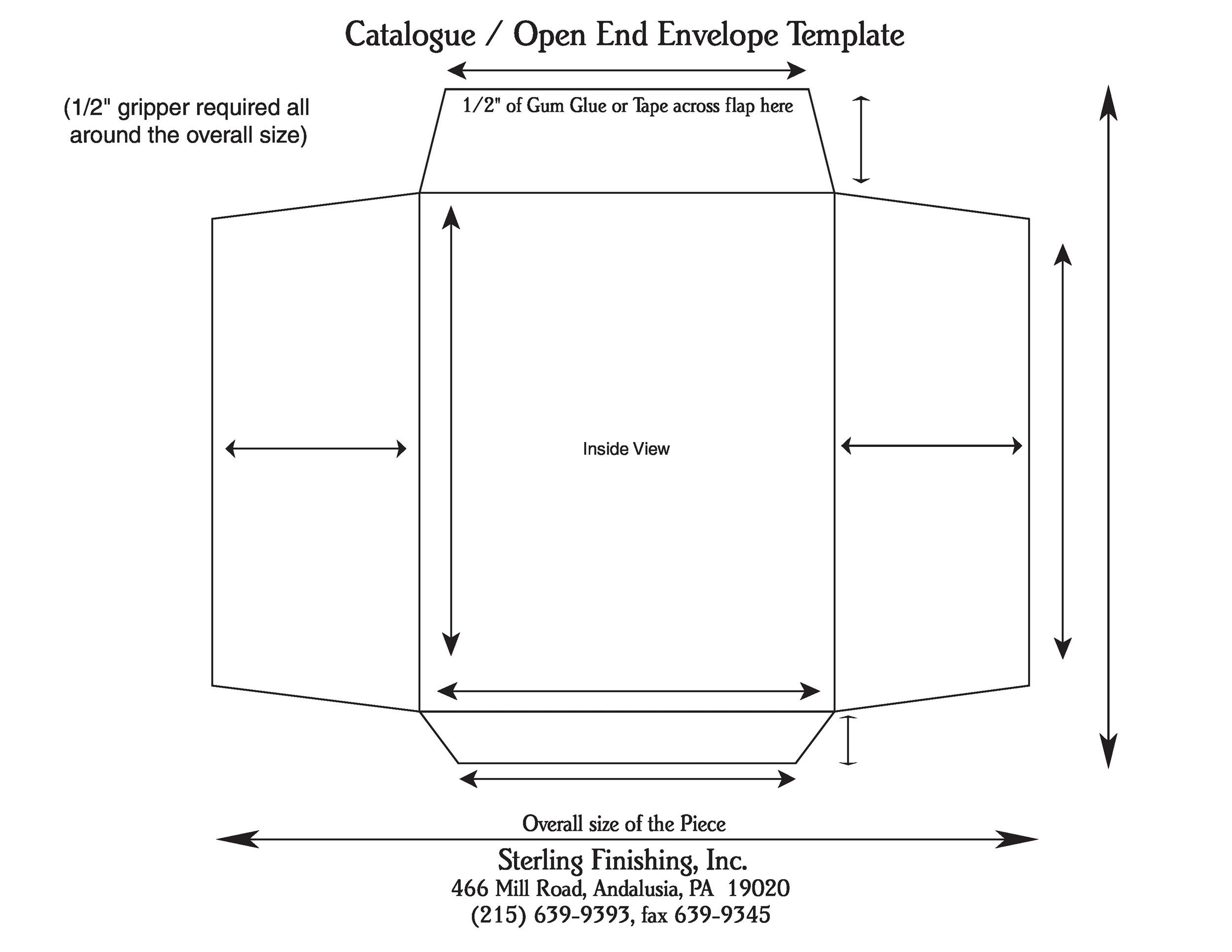 envelope template printable a4