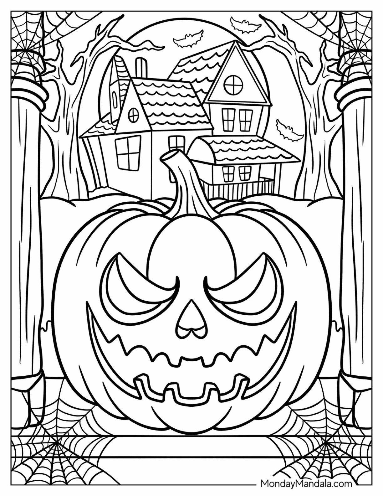 40 Jack O Lantern Coloring Pages Free PDF Printables 
