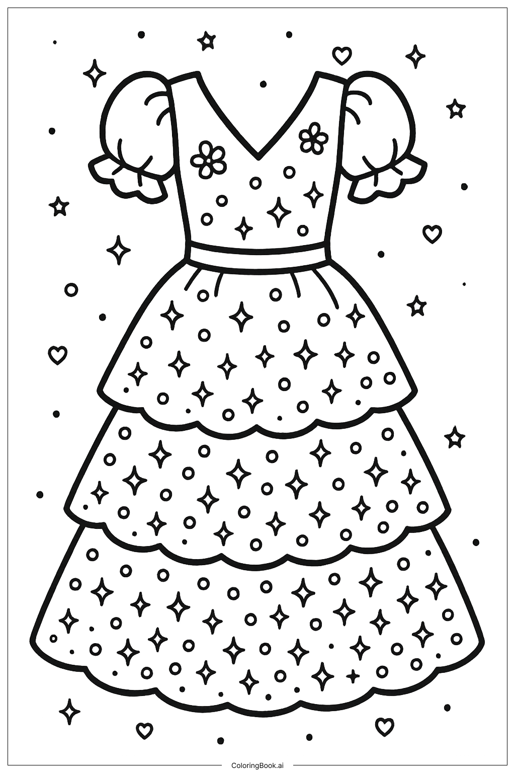 46 Dress Coloring Pages Free PDF U0026 PNG Printables 