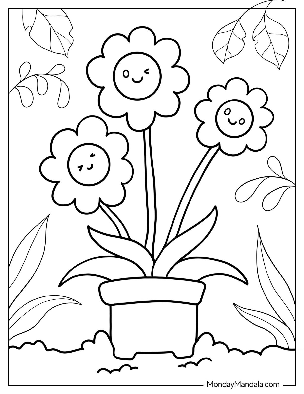 Printable Coloring Pages Flowers