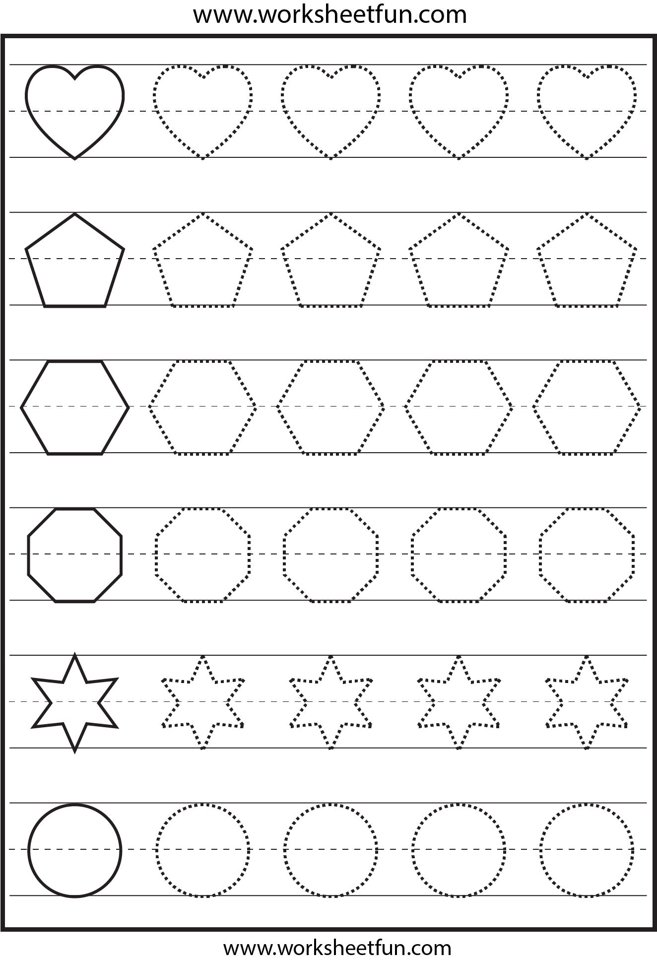 7 Tracing Shape Ideas Tracing Shapes Kindergarten Worksheets Shape Worksheets For Preschool