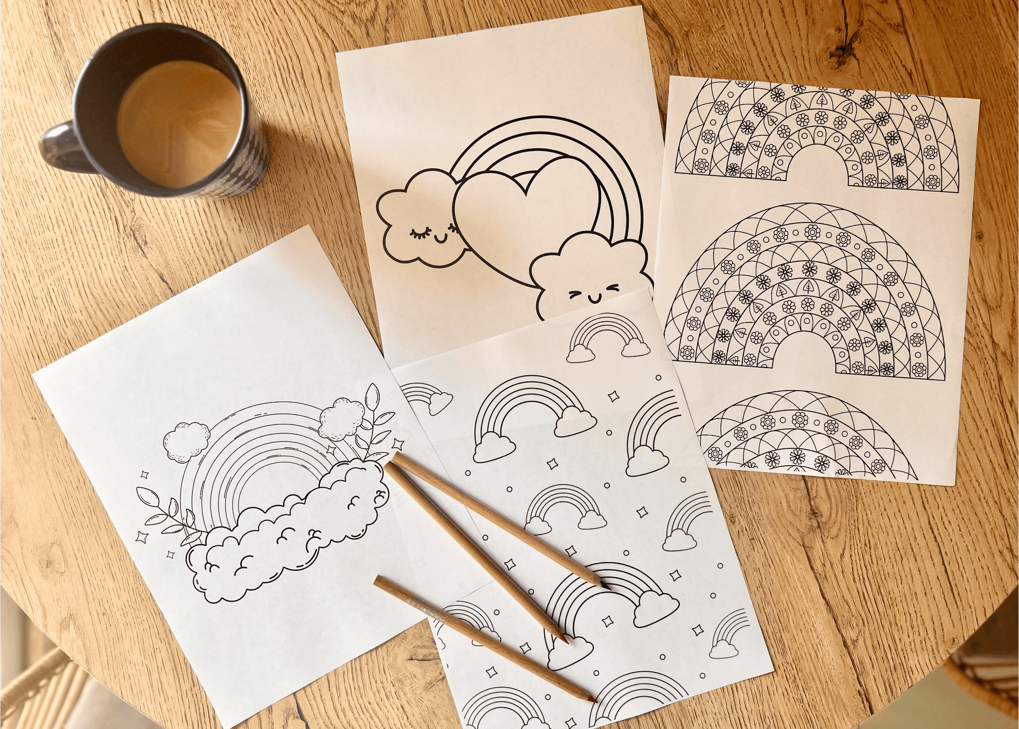70 FREE Rainbow Coloring Pages PDF Printables 