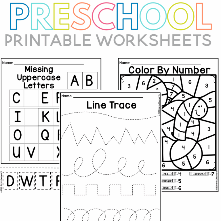 Free Pre K Printable Worksheets Jenny Blog