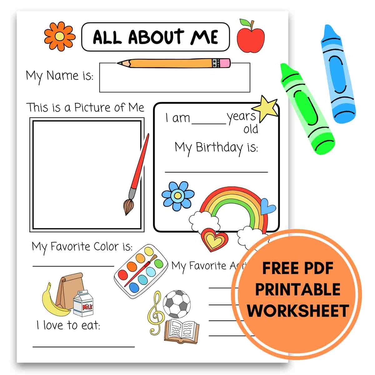 free printable all about me