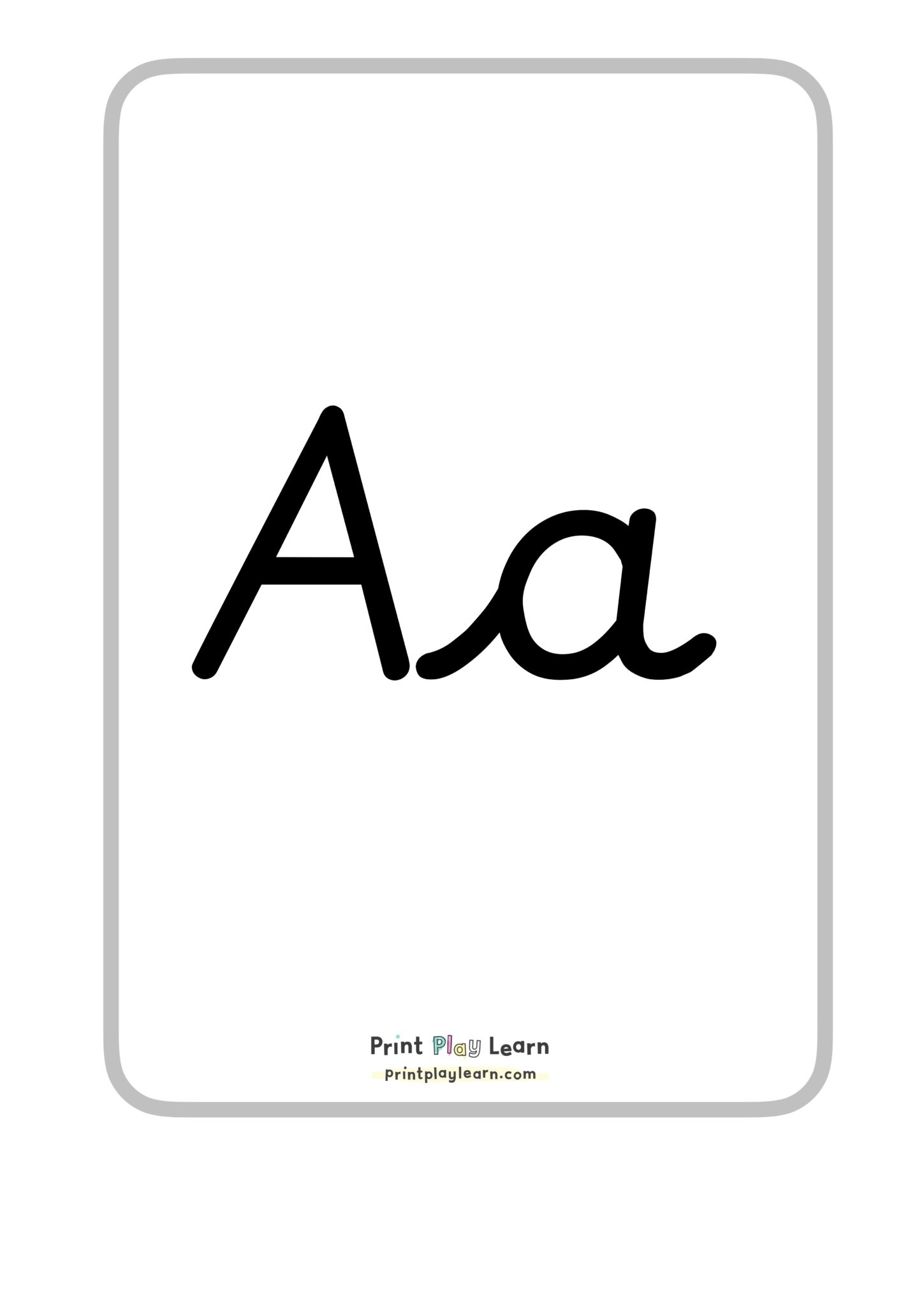 Alphabet A4 Posters Upper And Lower Case Cursive Font Printable Teaching Resources Print Play Learn