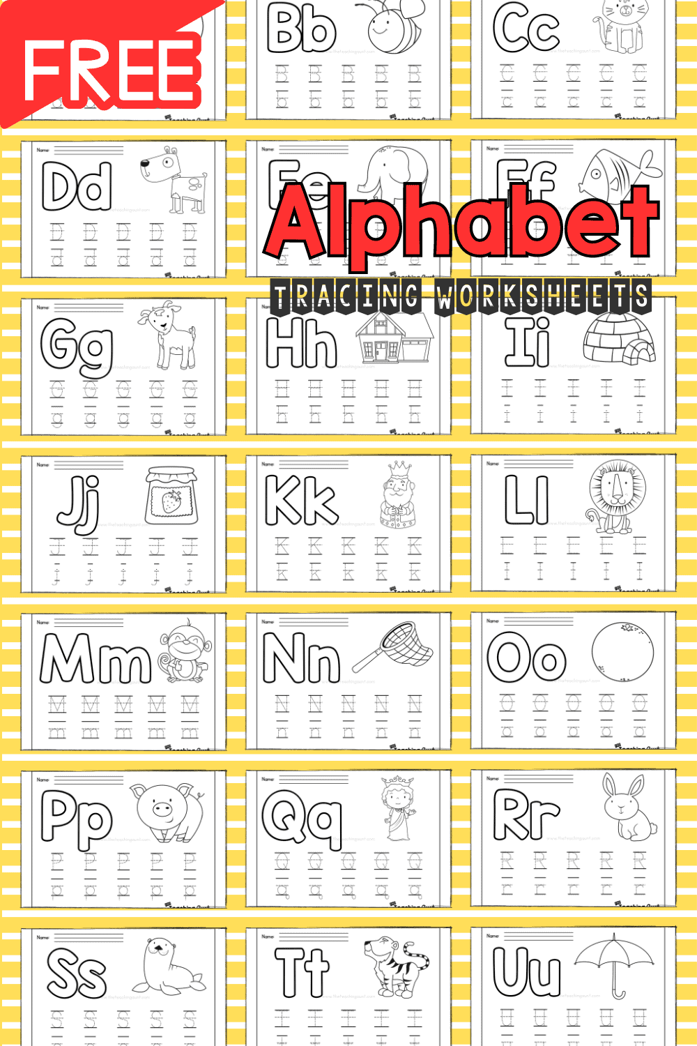 abc tracing sheet printable