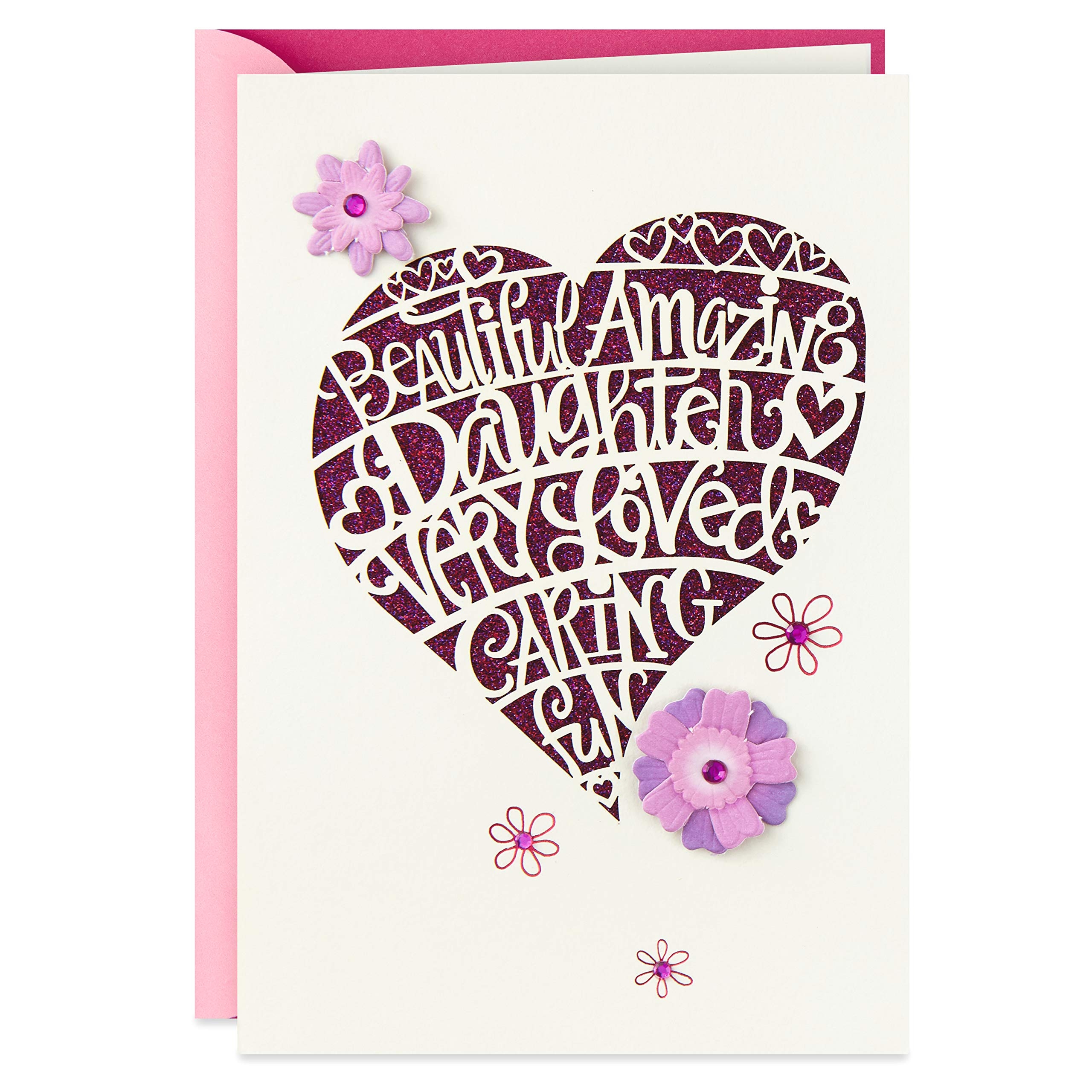 Amazon Hallmark Birthday Card For Daughter Heart Cutout 