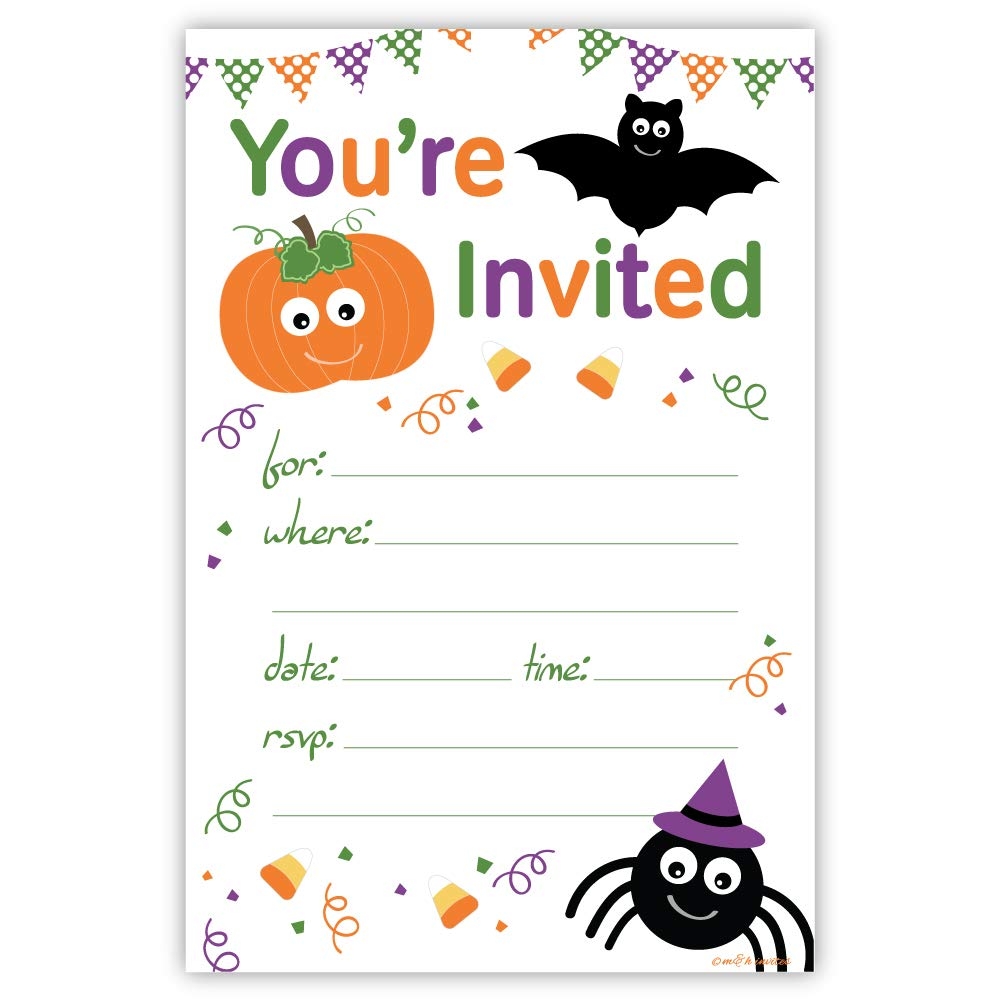 printable halloween birthday invites