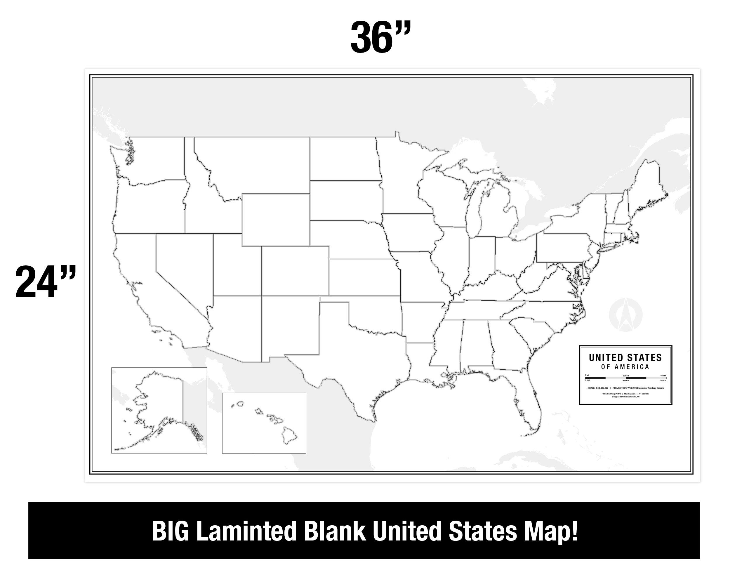 large blank united states map printable
