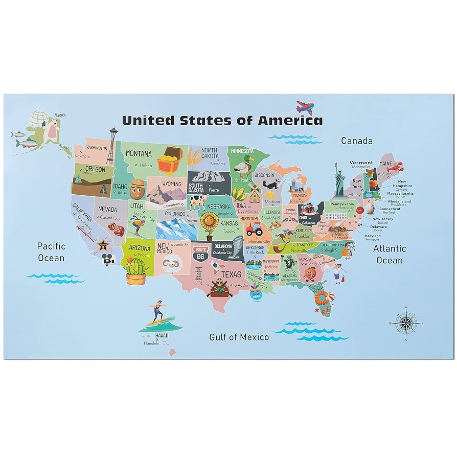 u s map printable