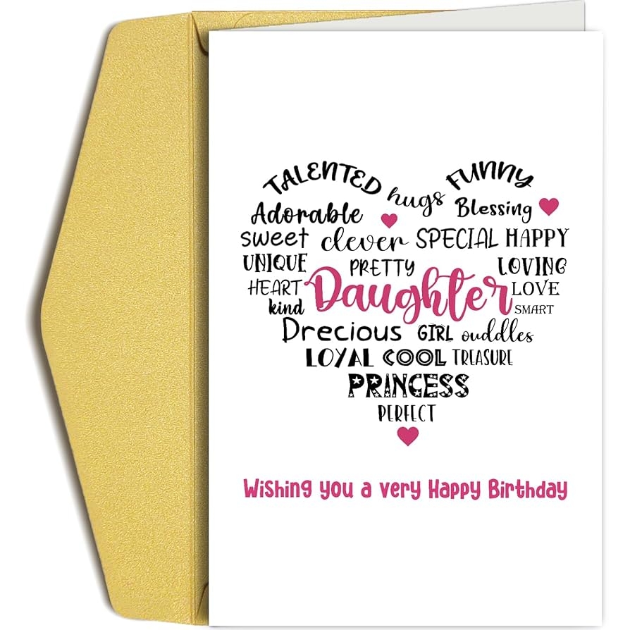 Amazon Oamiolek Sweet Birthday Card For Daughter From 