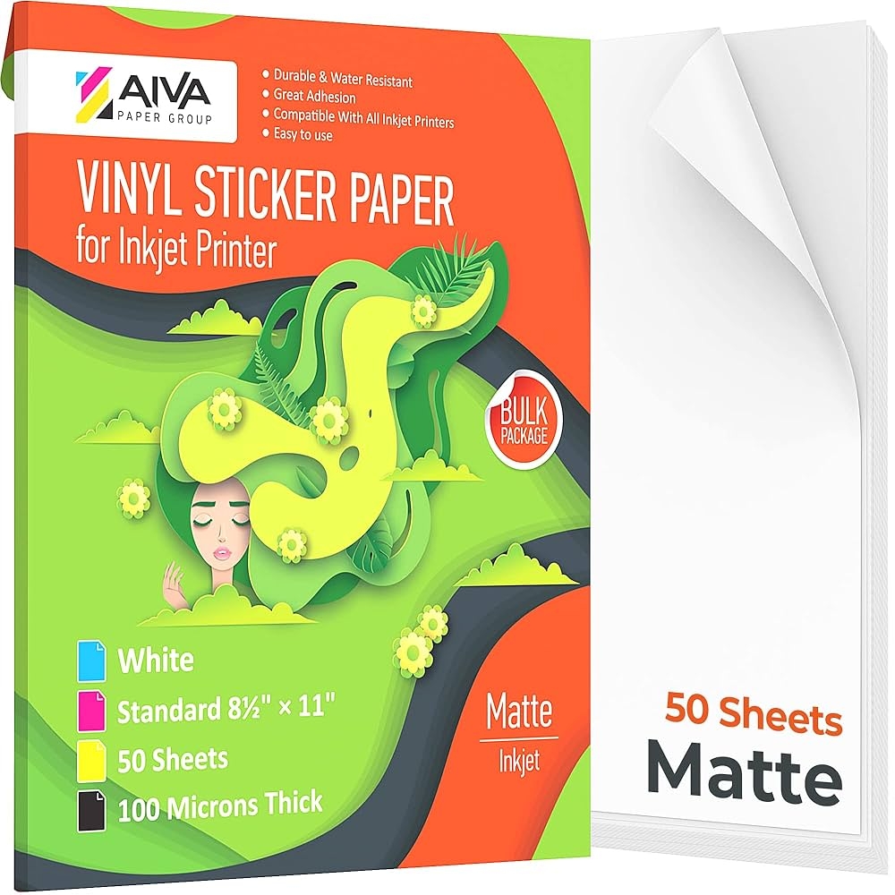 Amazon Printable Vinyl Sticker Paper Waterproof Decal 