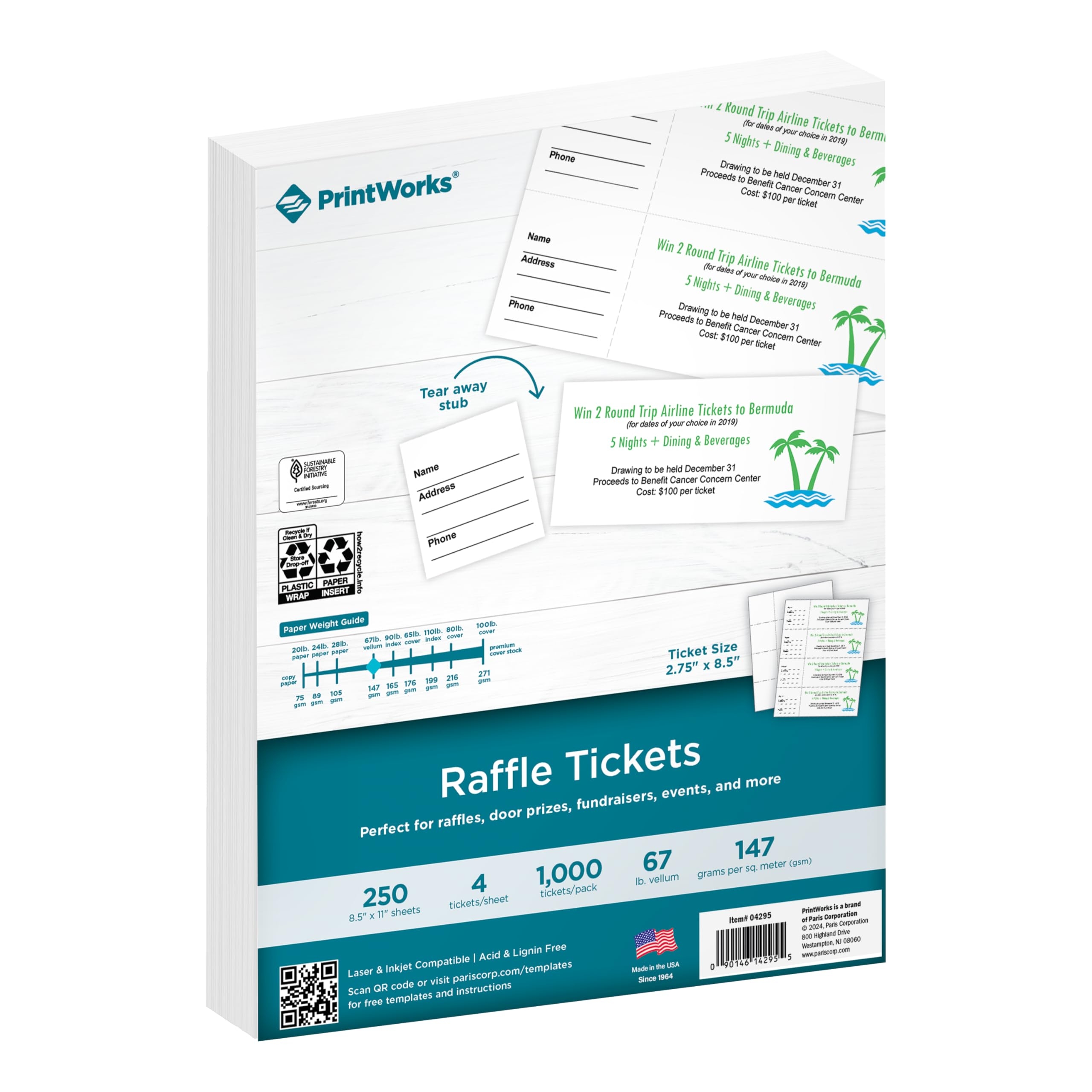 printable sheet of tickets