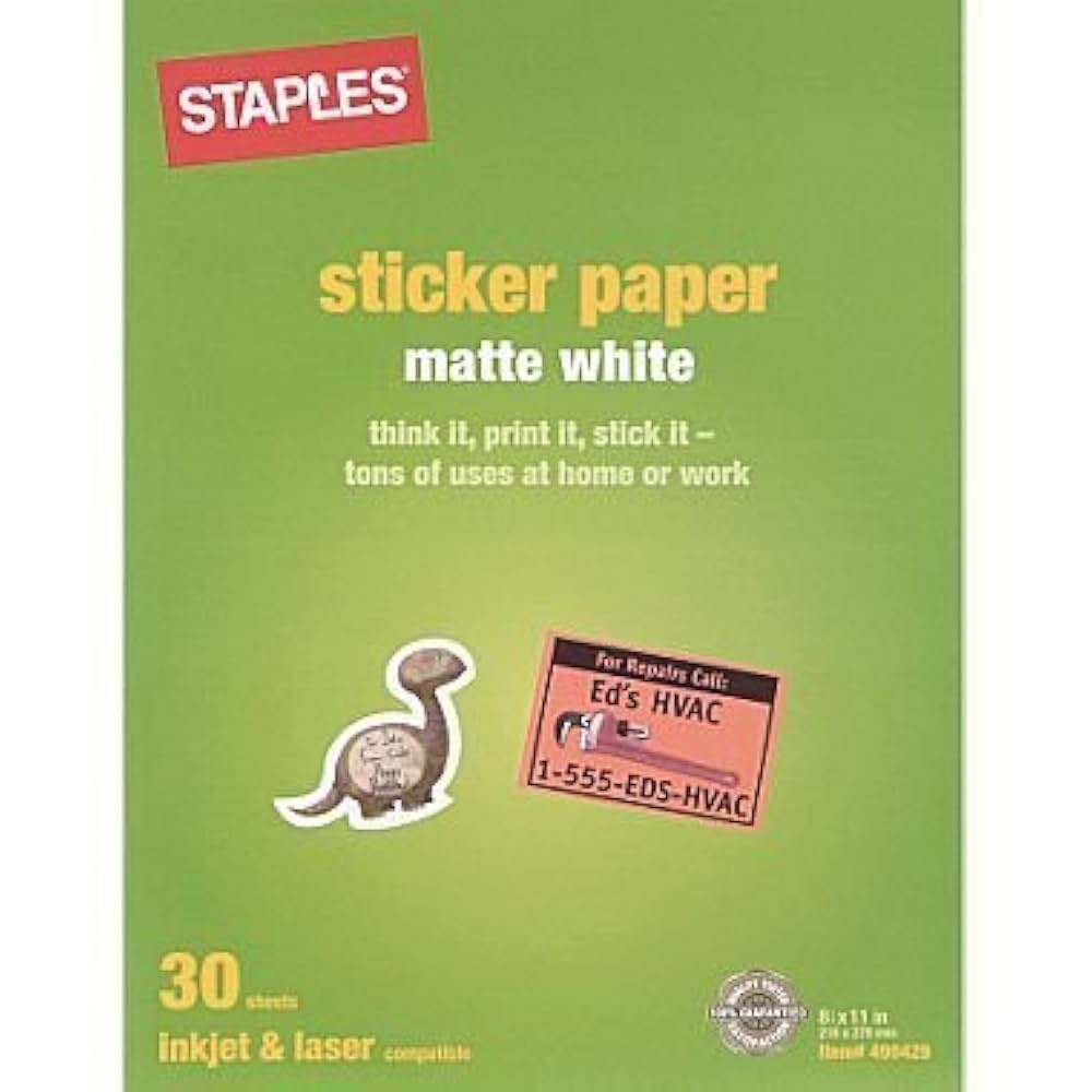 Staples Printable Stickers