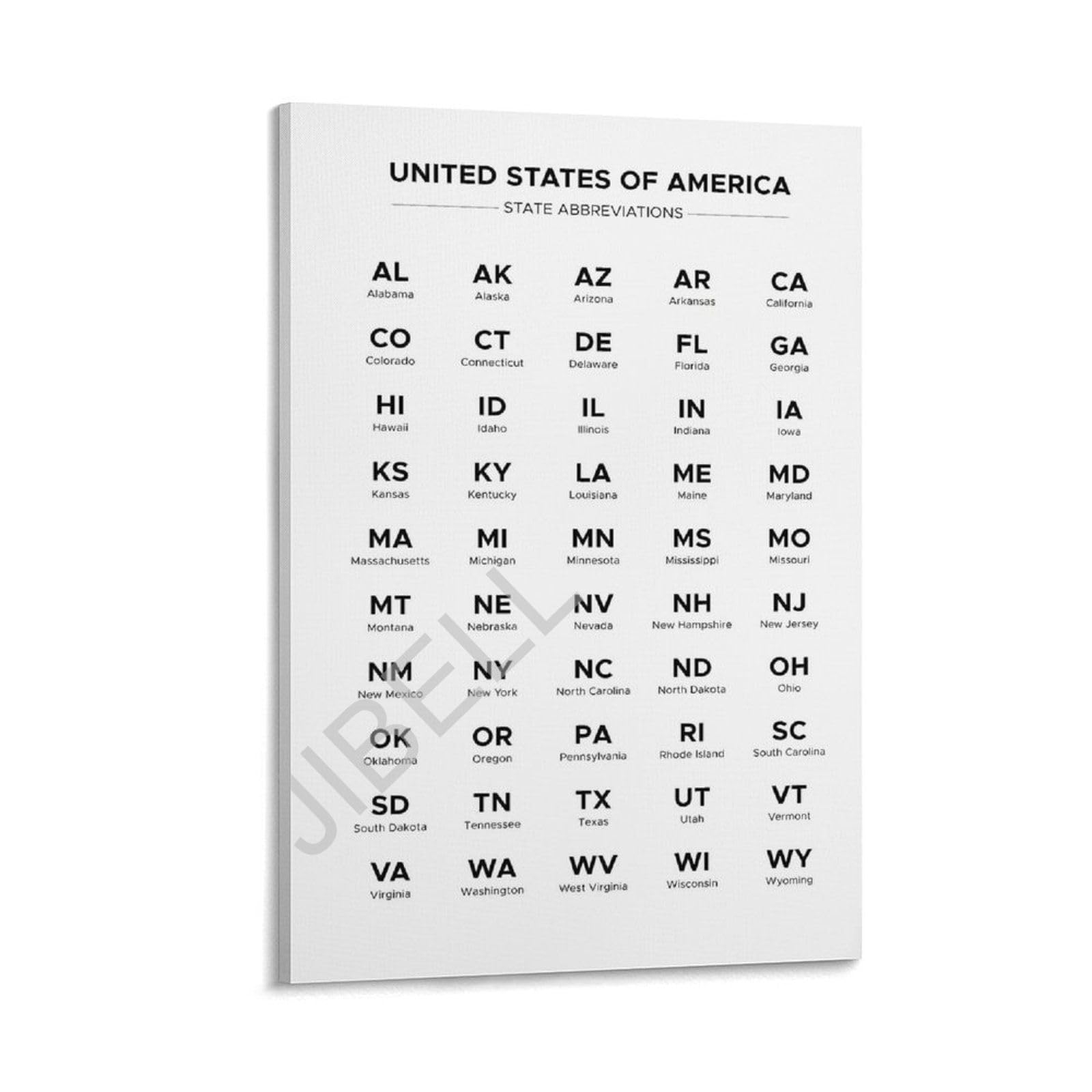 Amazon US State Abbreviation Chart In Alphabetical Order 