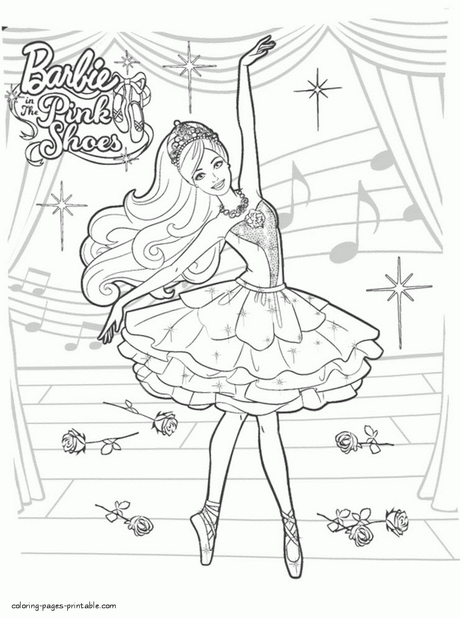 barbie free printable colouring pages